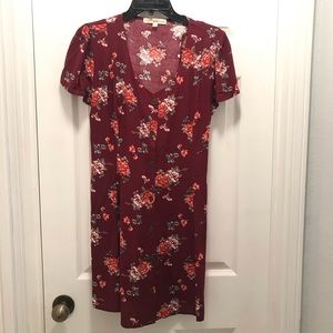 Red floral dress